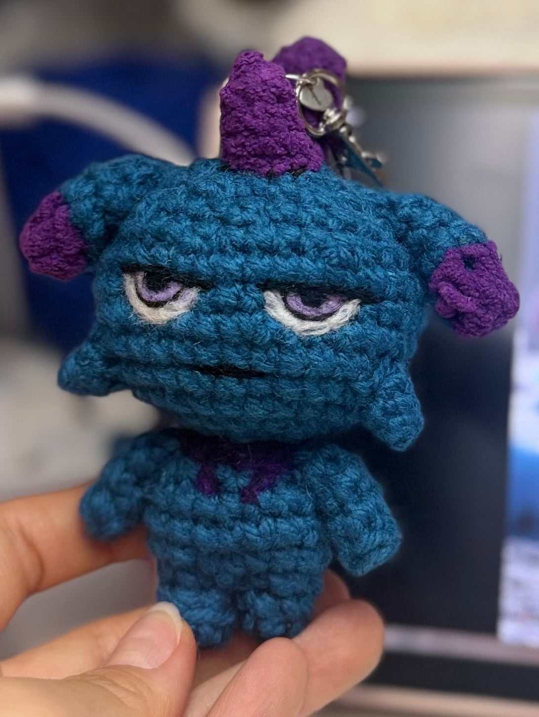 KEYCHAIN: 4.5” Blue Sad Pal