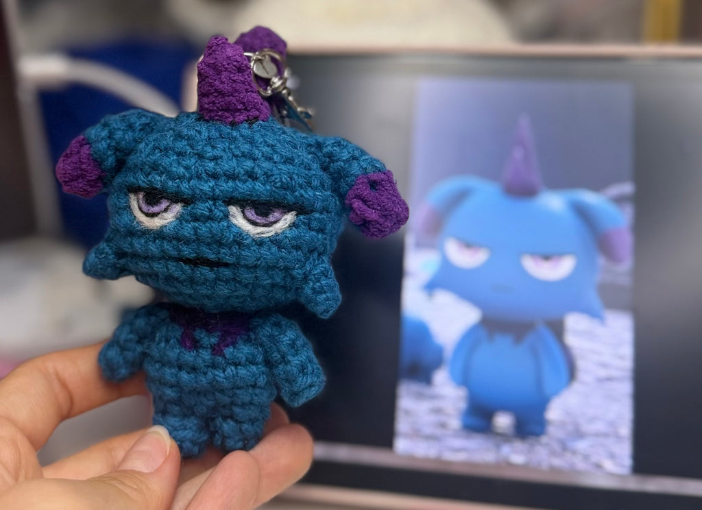 KEYCHAIN: 4.5” Blue Sad Pal