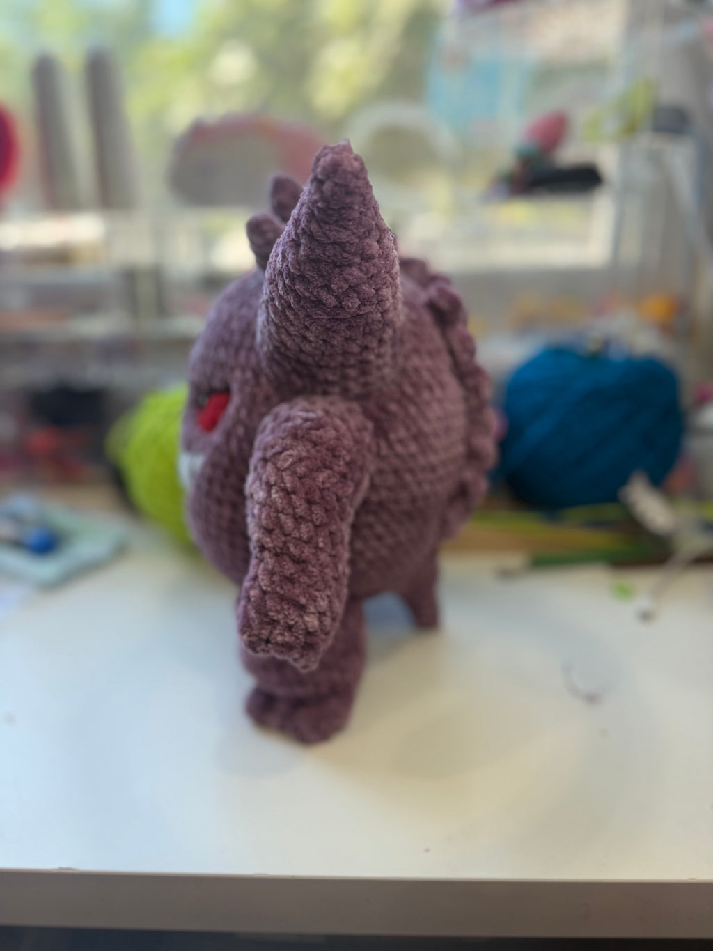 PLUSHIE: Crochet 10” Chenille Ghost (Glowing Smile)