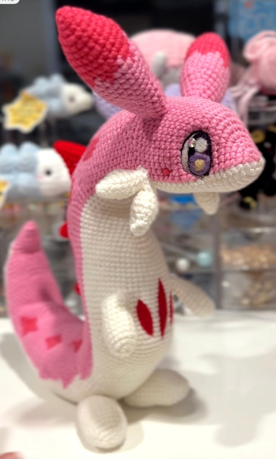 **PATTERN Blue/Pink Fire/Ice Dragon Crochet Pattern